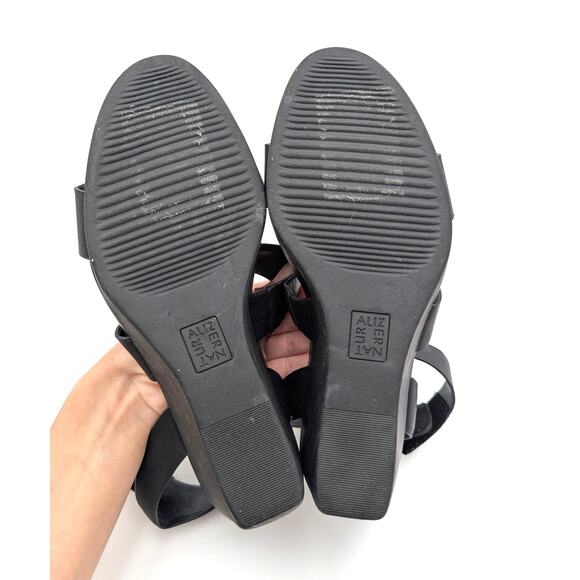 Naturalizer Priya Wedge Sandal Women's Ankle Strap Black Size US9.5M EU40.5 - Picture 8 of 13